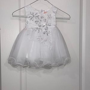 White baby girl  formal dress